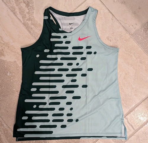 Women's Size XL Nike 2023 Pro Elite Singlet Two Tone Green DR5207-341 - Picture 1 of 5