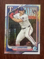 2024 Bowman #BCP-64 Wyatt Langford Chrome Prospects Mojo Refractors