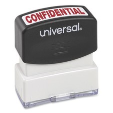 Universal 10046 Pre-Inked Confidential Message Stamp - Red Ink New