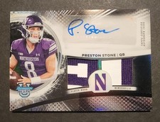2025 BOWMAN BEST | PRESTON STONE | BLACK REF | DUAL PATCH AUTO | 1/10 RELIC SSP