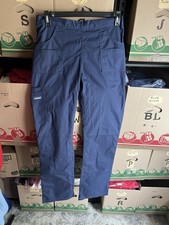 Landau Modern Fit Scrub Pants Women s L Navy Blue Drawstring Pockets.