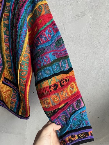 Vintage Coogi Strickjacke Pullover 3D Struktur Herren Größe S - Bild 9 von 21