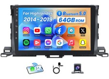 4G 64GB Car Radio Stereo WiFi GPS for Toyota Highlander 2014-2019 carplay 8core