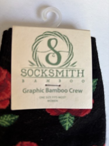 Socksmith Women's Bamboo Crew Socks Rosy Toes Red Roses Novelty Footwear - Bild 3 von 6