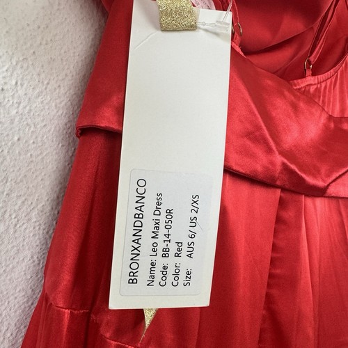 BRONX & BANCO X REVOLVE Red Leo Maxi Dress Size XS / 6 AUS / 2 US / 38 EU / NEW - Picture 15 of 19