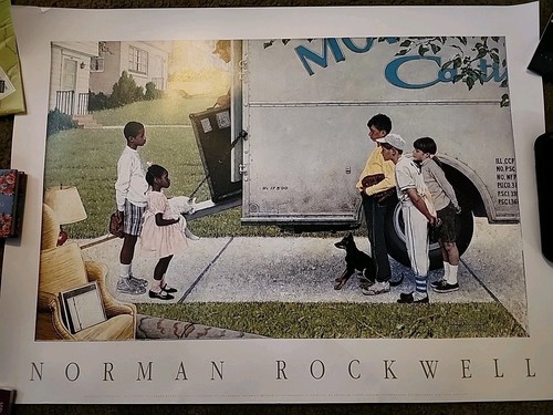 Norman Rockwell Poster New Kids In The Neiborhood NICE POSTERS VINTAGE - Picture 1 of 5