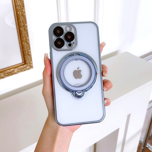 Folding Rotatable Ring Magnetic Kickstand Clear Case Cover for iPhone & Samsung - Bild 3 von 54