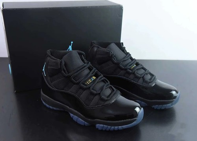 #ad Air Jordan 11 Gamma Blue High Top Shoes Black Upper Blue Logo Non Slip Basketb $249.00