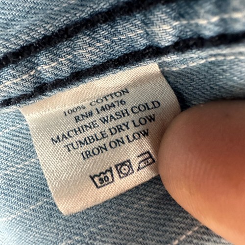 Faherty Stretch Frottee Jacke Damen XL blau Hickory Streifen Cord Trucker - Bild 16 von 17