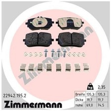 Satz Bremsbeläge Bremsklötze vorne für Mercedes GLA H247 GLB X247 | 954727