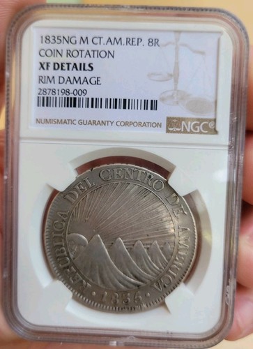Central American Republic 8 R 1835 NG XF Details $750 No International Shipping - 第 1/2 張圖片