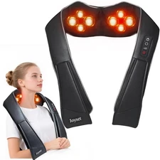 Joyset Neck Massager for Pain Relief Deep Tissue with Heat,Shiatsu Neck and B...