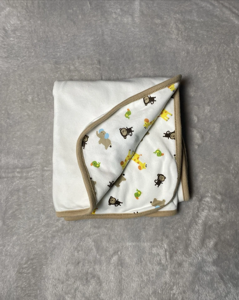 Manta bebé Just One Year by Carter's jirafa elefante mejores amigos reversible Foto 2 de 4