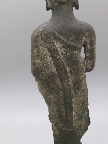 Fine Old Antique Thai Southeast Asia Bronze Standing Buddha Statue Figure 6 3/4" - Picture 9 of 13