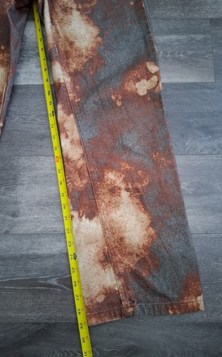 Ragged Priest Tie Dye Baggy Straight Leg Denim Jeans Brown Womans Size 26x29 - Picture 7 of 12