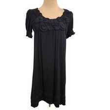 Saks Fifth Avenue Womens Black Rayon Spandex Little Black Dress Size 6