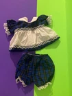 Vintage Cabbage Patch Transitional Hasbro Dress With Bloomers Plaid CPK 16” Rare