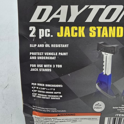 Daytona 2 Pc Rubber Jack Stand Pads Covers Slip Oil Resistant Adapters for 3-Ton - Bild 6 von 9