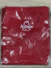 Official Arby's Employee Apron Red with White Logo Chef Polyester S/M NEW Sealed