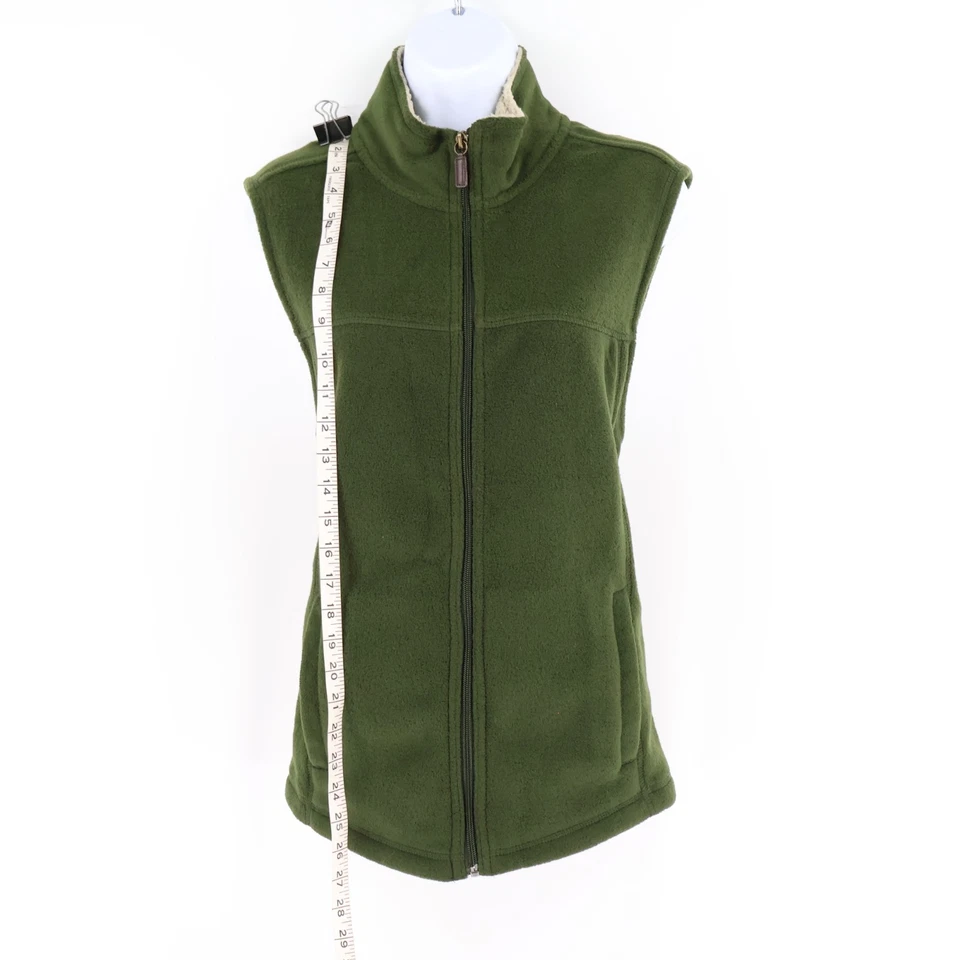 Chaleco polar Northwest Territory para mujer talla M verde 100 % poliéster bolsillos Foto 3 de 4