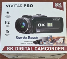 Vivitar Pro 8k Digital Camcorder 18x Zoom - 3” Touchscreen - NEW