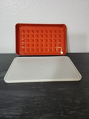 Tupperware Paprika Rectangular Container 1292 Hot Dog Deli Meat Bacon Marinade 
