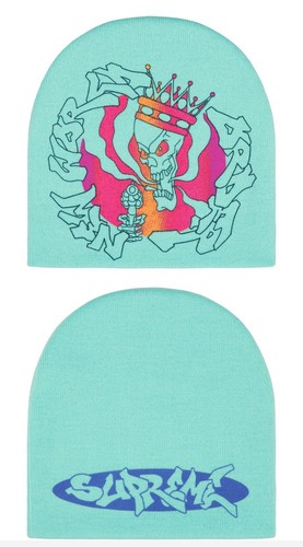 Supreme New World Order Beanie Aqua Brand New In hand . SHIPS TODAY! - Picture 3 of 3