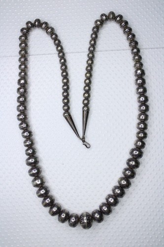 CAROLYN POLLACK American West Sterling 30" 8mm-17mm Pearl Beaded Necklace 97.4g - Picture 2 of 6