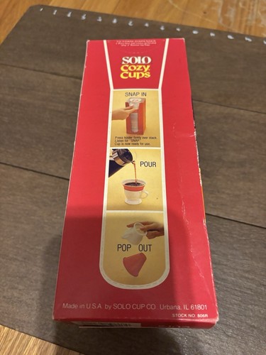 Vintage SOLO COZY CUPS Refills Box of 50 white 7 oz New Sealed Prop Retro - Picture 5 of 6