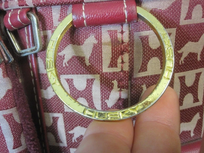 Vintage Husky New York 34" Golf Bag Red & Gold with Logos & Rain Cover - Image 4 of 4