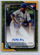 2024 Bowman Chrome Kendry Rojas Prospects Autographs Gold Refractors #/50