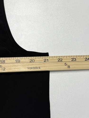 ¡Nuevo! Camiseta sin mangas Bob Maki grande 12 negra lisa de tafetán sin mangas abertura lateral para mujer - Imagen 10 de 12