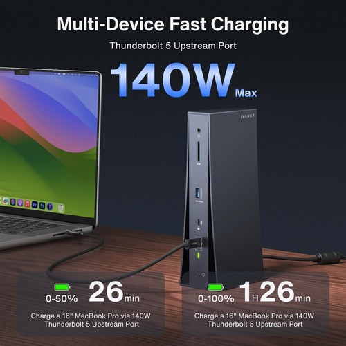 iVANKY FusionDock Pro 3 Thunderbolt 5 Dock -NEW - Photo 6/8