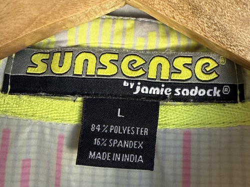 Sunsense By Jamie Sadock 1/4 Zip Pullover Damen L Pink Blk L/S Golf Pickleball - Bild 2 von 10