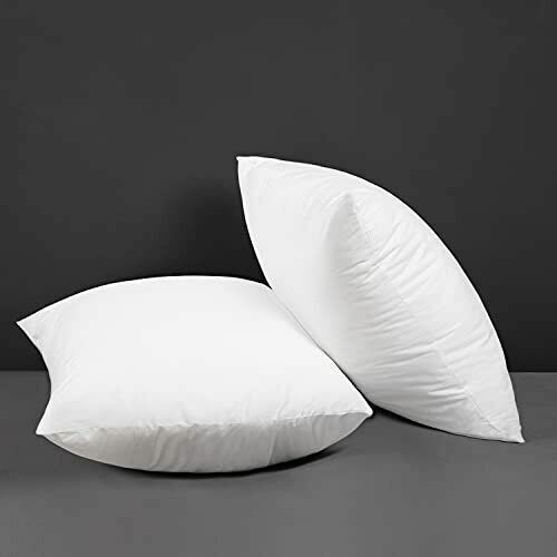 Paquete de 2 insertos de almohada Ashler de relleno de cubierta de algodón 100 % puro 18 x 18 - Imagen 1 de 7