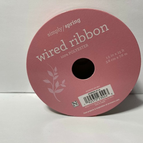 Wired Ribbon Spring Plaid Pink Blue Purple Green 1.5" 25' Simply Spring - Picture 7 of 9