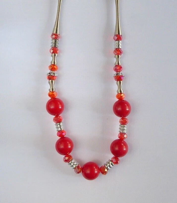 Long cheap red necklace