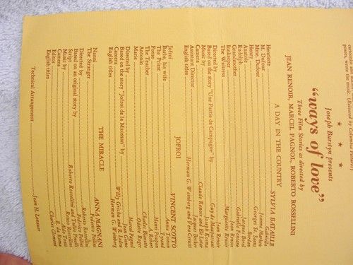 1930s Playbill PARIS THEATRE 5th Ave NYC "WAYS OF LOVE" Pathe Cinema’s Renoir... - Bild 8 von 12