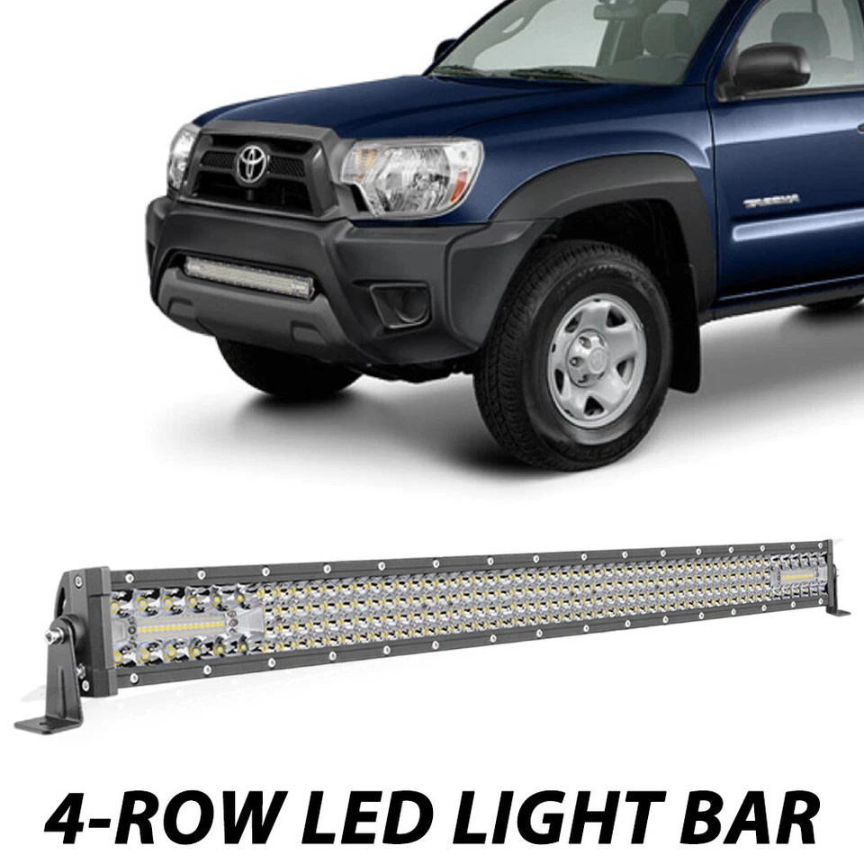 Combo de barra de luz de trabajo LED de 30" para parachoques Toyota Tacoma 2016-23 + kit de cableado 12V Foto 4 de 4