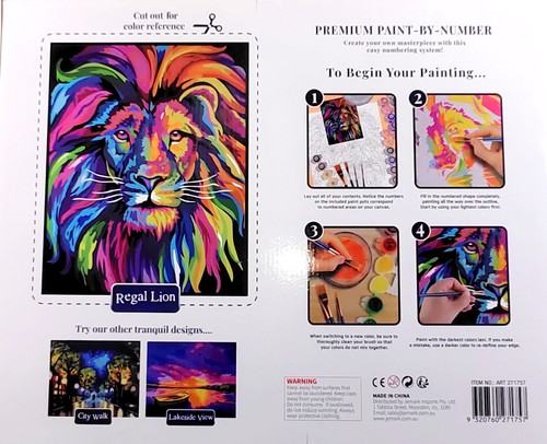 Paint By Numbers Kit Painting Artwork Canvas w Paints & Brush Ready To HANG - Picture 3 of 5