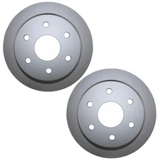 Bison Performance Pair Set of 2 Rear Coated 325mm Brake Rotors for Chevrolet GMC