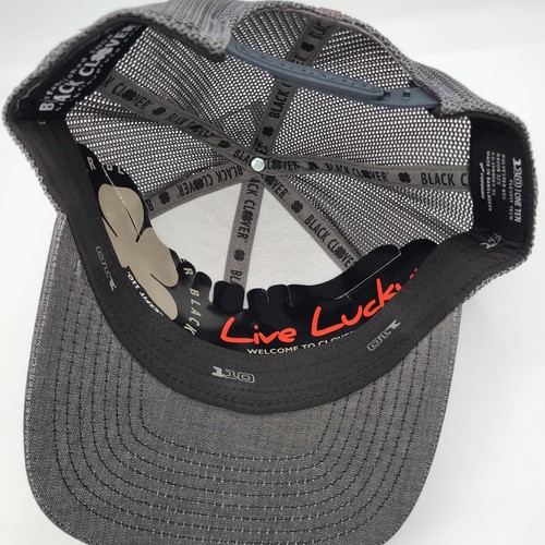Black Clover Hat Live Lucky Gray Mesh Brown New York City NYC Logo Cap Snapback - Picture 8 of 8