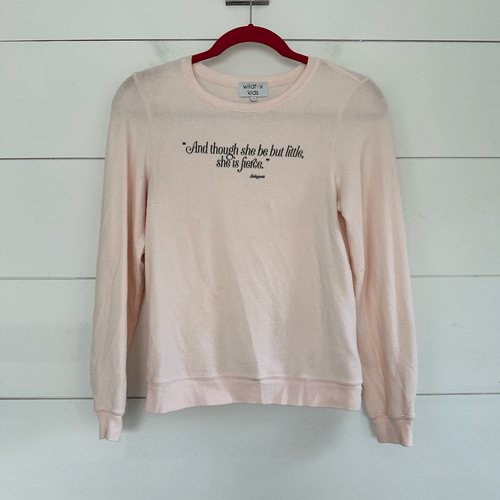 Wildfox Kids 12 Pink Fierce Pullover Sweatshirt - Picture 1 of 6