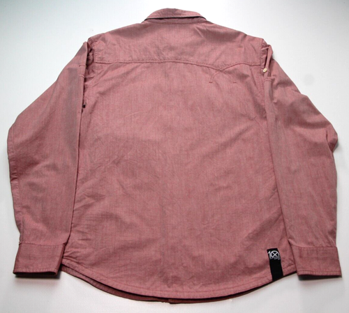 VTG 10 DEEP NYC ~OG BRASS KNUCKLES LOGO~ M CONVERTIBLE OXFORD WORK SHIRT - Picture 5 of 10