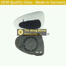 Fits VOLKSWAGEN Touareg 2010-&gt;2017 LHS Wing Mirror Glass WIDE ANGLE Heated Backi