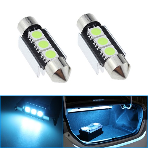 6 piezas 5050 36mm 3SMD Interior Coche Cúpula Festoon Bombillas LED 12V 8000k - Imagen 2 de 6
