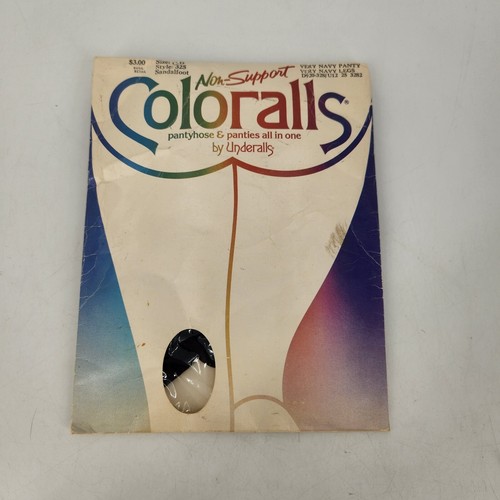 Vintage Coloralls Sandalfoot Pantyhose Panties Very Navy Size C-D - Picture 1 of 4