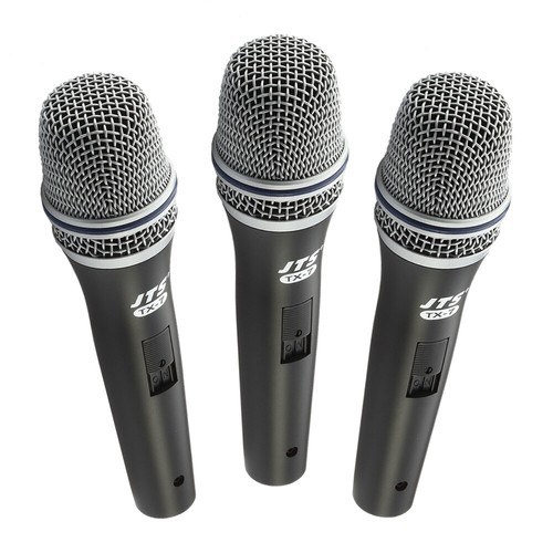 3x JTS TX-7 Dynamic Vocal Instrument Microphone inc Clip + XLR Cable - Picture 1 of 2