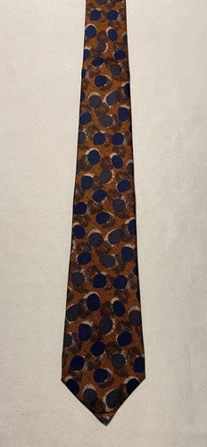 NWT Kiton 7-Fold Rust Mult Blots Men's Necktie 100% Silk Made In Italy - Picture 4 of 14