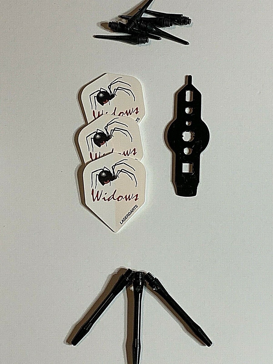 BLACK WIDOW LASER DARTS SOFT TIP 20 GRAM KNURLED NEW FREE